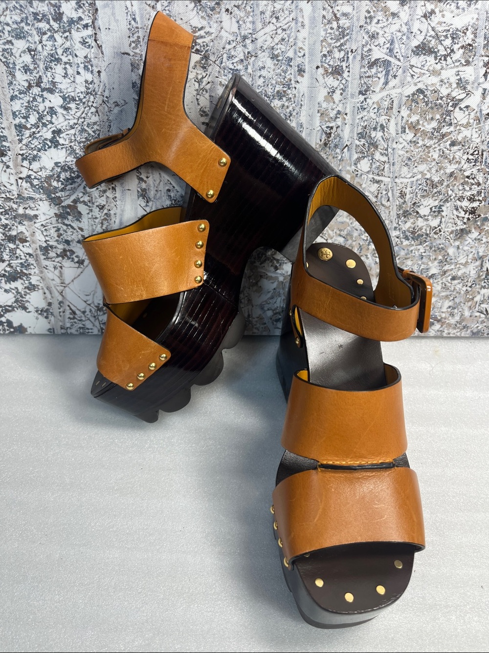 Tory Burch Women's Studded Platform Wedge Shoes
